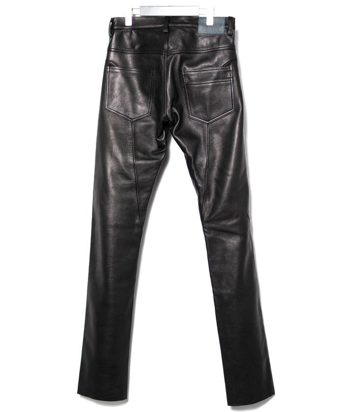 ジャパン ウォッシャブル カウハイド LAD GEAR 5ポケットパンツ - BLACK