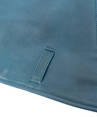 Hybrid Vegetable Tanned Calf Skin Garment Burning Dyed Double Riders - Dark Viridian