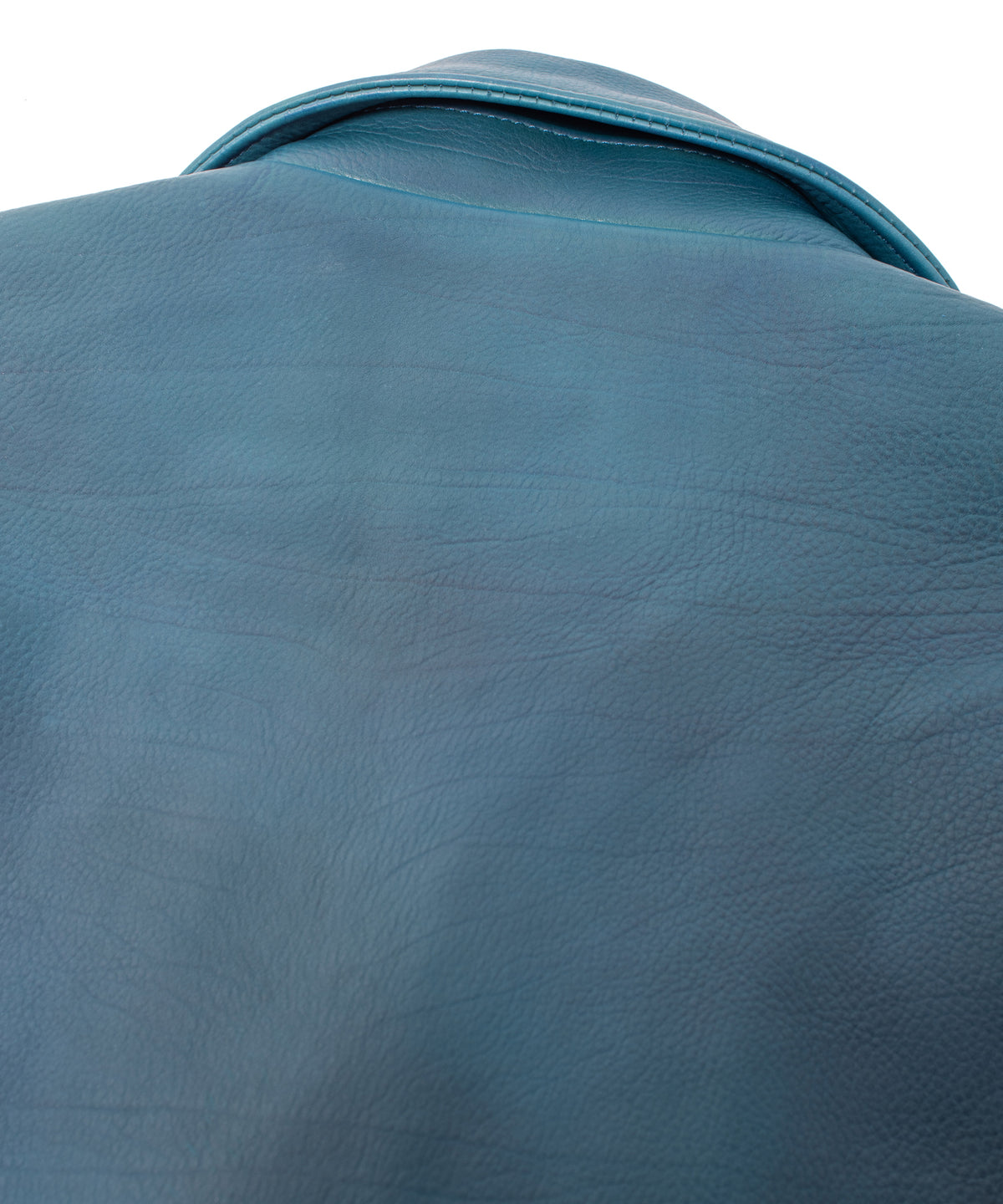 Hybrid Vegetable Tanned Calf Skin Garment Burning Dyed Double Riders - Dark Viridian
