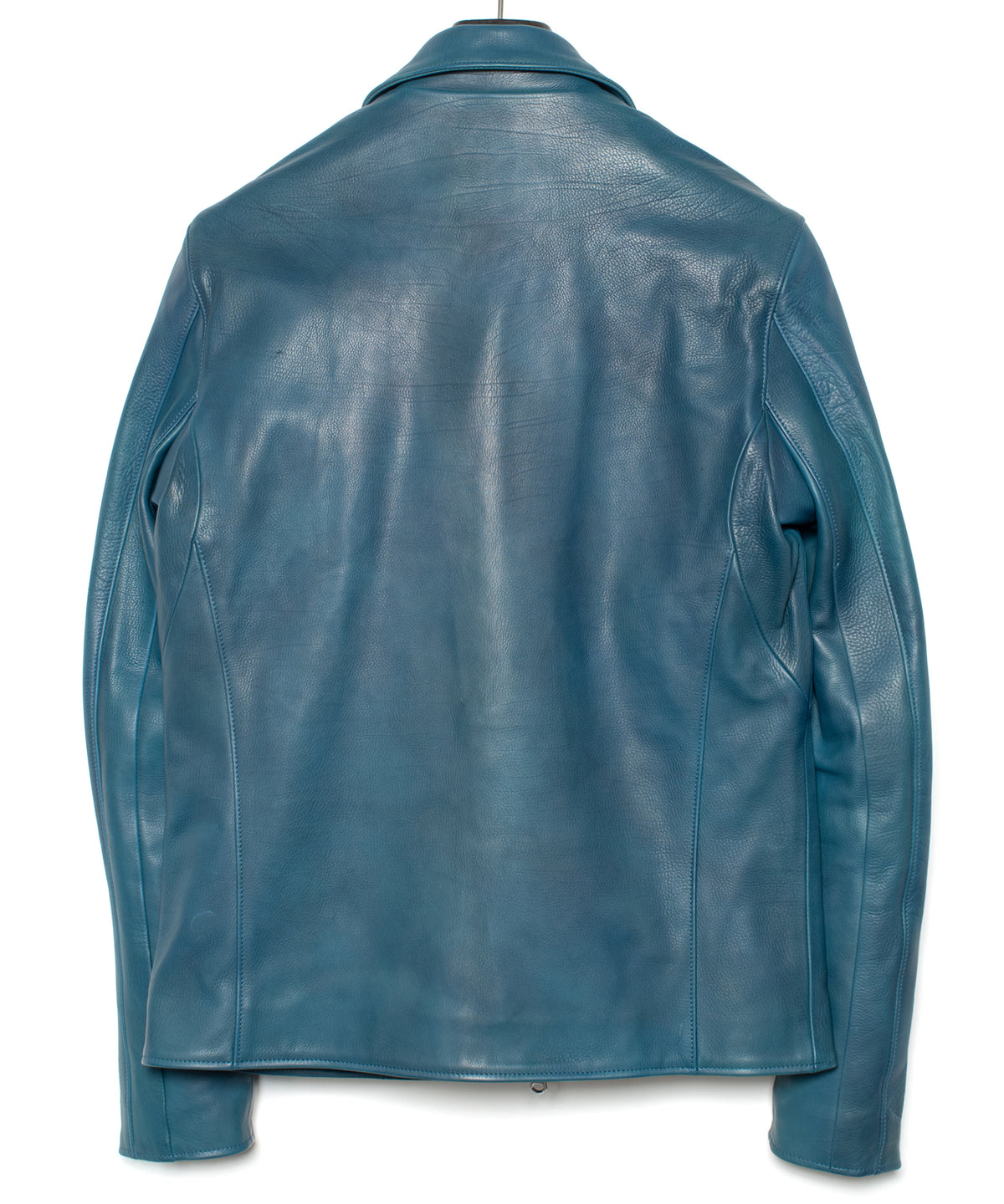 Hybrid Vegetable Tanned Calf Skin Garment Burning Dyed Double Riders - Dark Viridian
