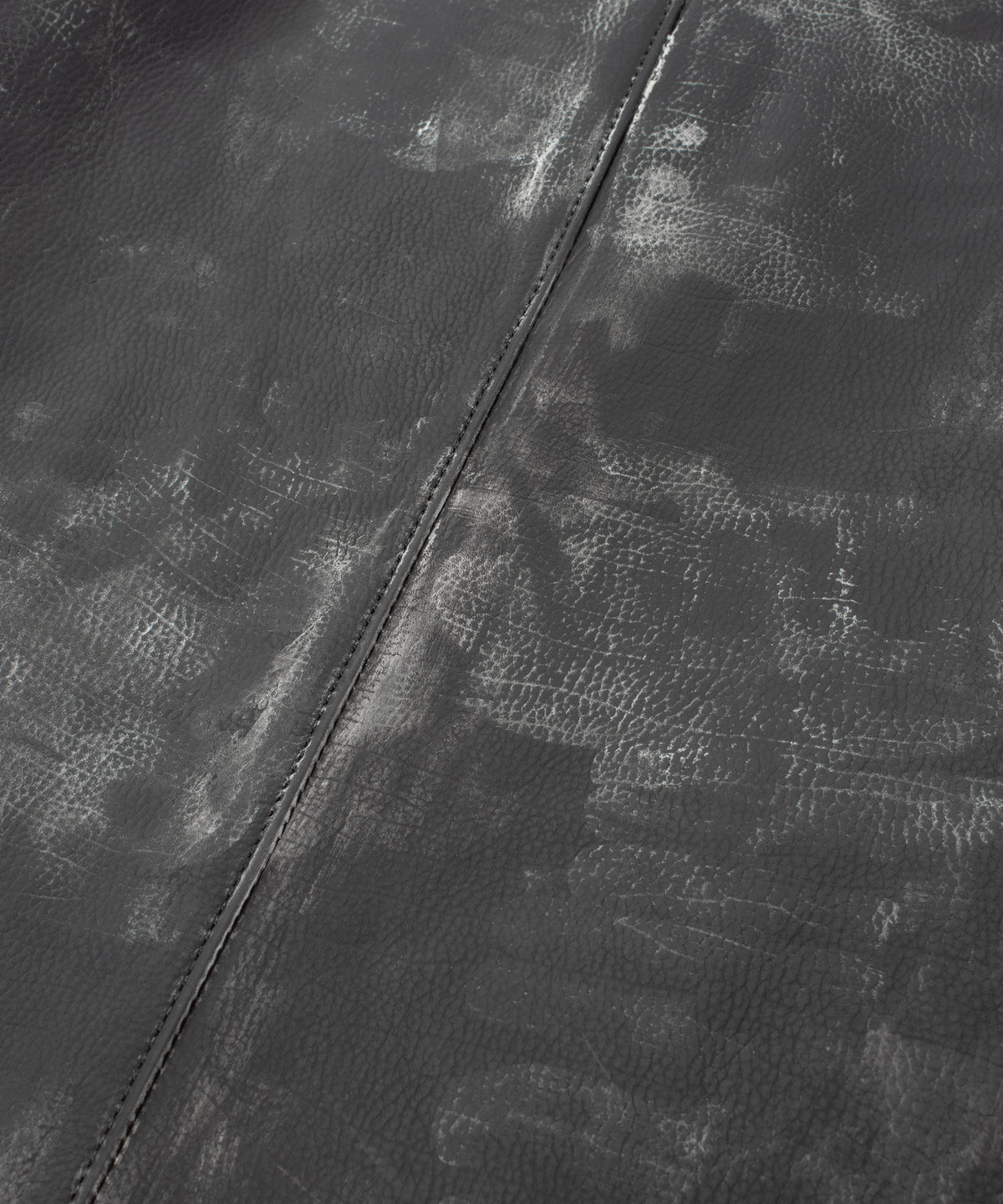 Hybrid Vegetable Tanned Calf Skin Garment Burning Dyed Double Riders - BLACK SNOW