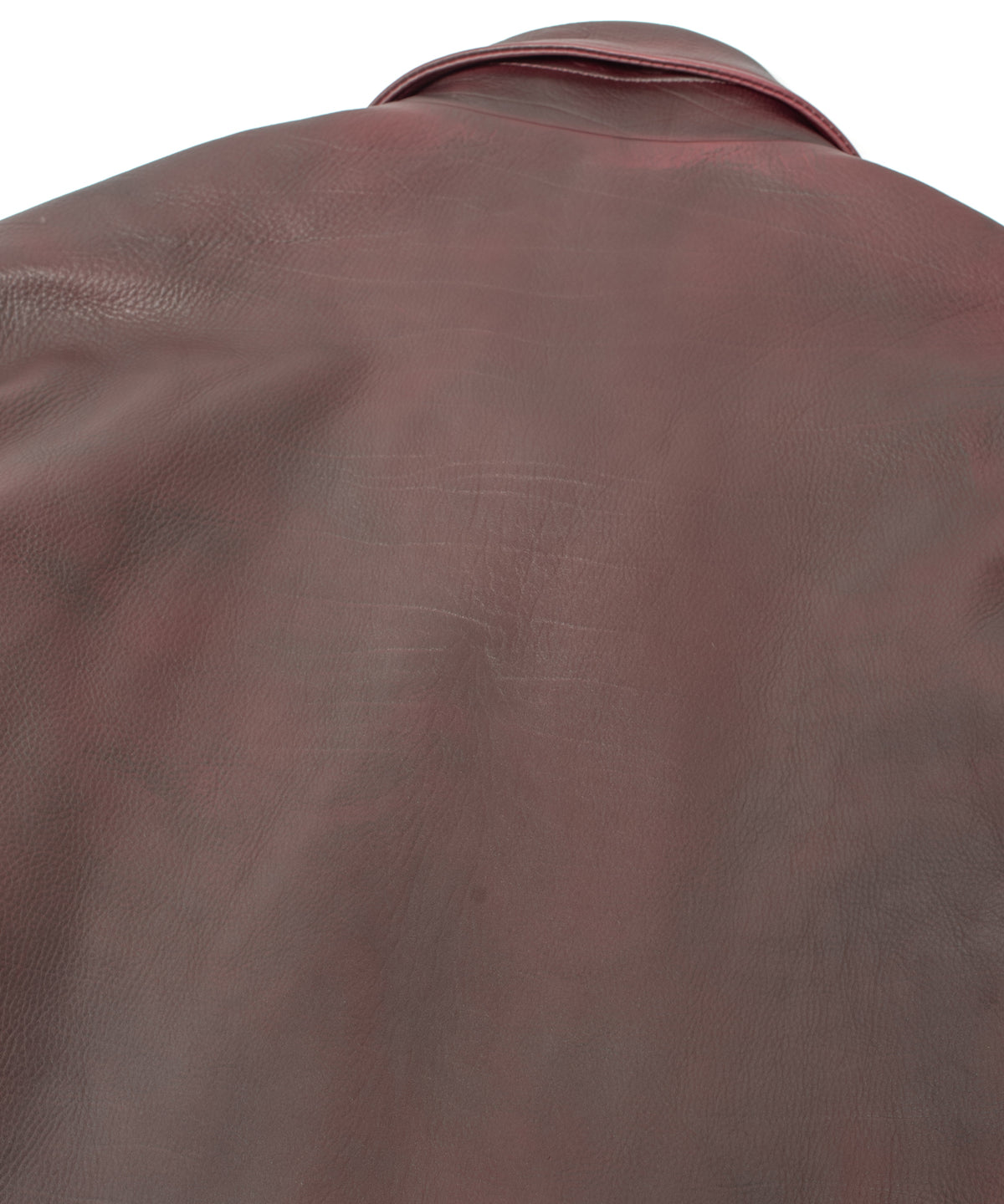 ハイブリッド タンニン鞣し カーフスキン Burning Dyed（燃焼製品染め）BIRD MAN ダブルライダースジャケット - BURN RED
