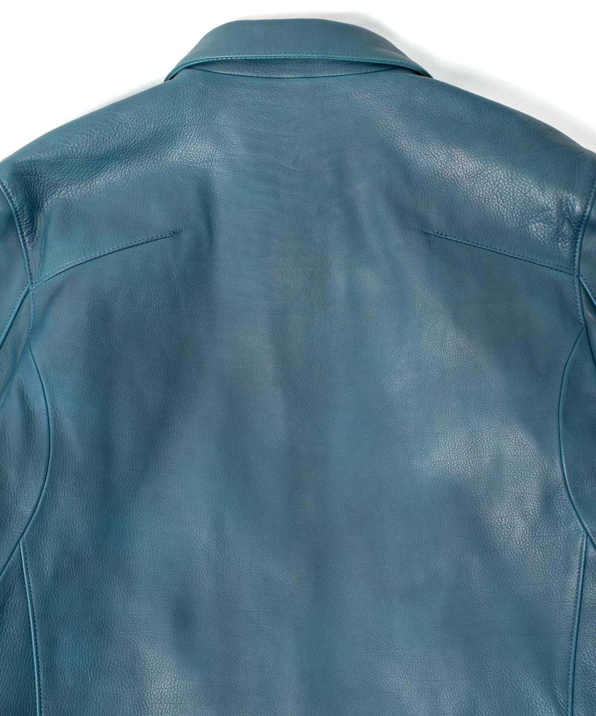 Hybrid Vegetable Tanned Calf Skin Garment Burning Dyed Single Riders - Dark Viridian