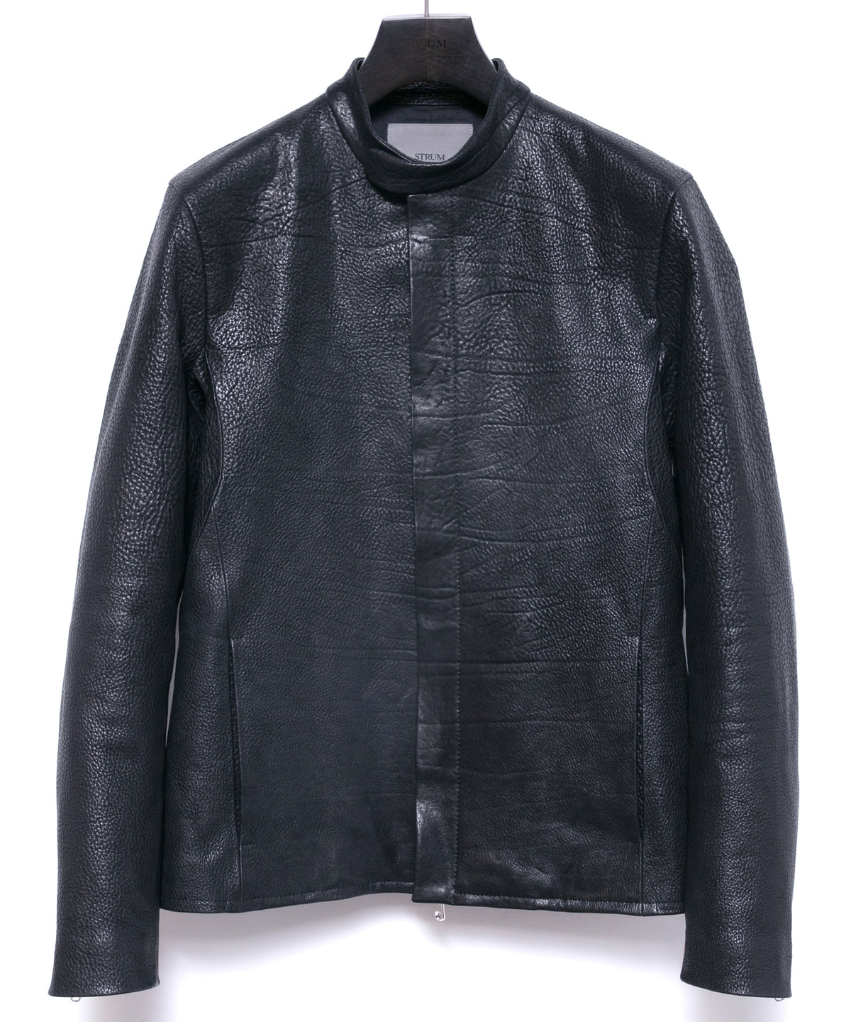 フルベジタブルタンニン鞣し シュリンク イタリアン ダブルショルダー JUDE シングルライダースジャケット - BLACK