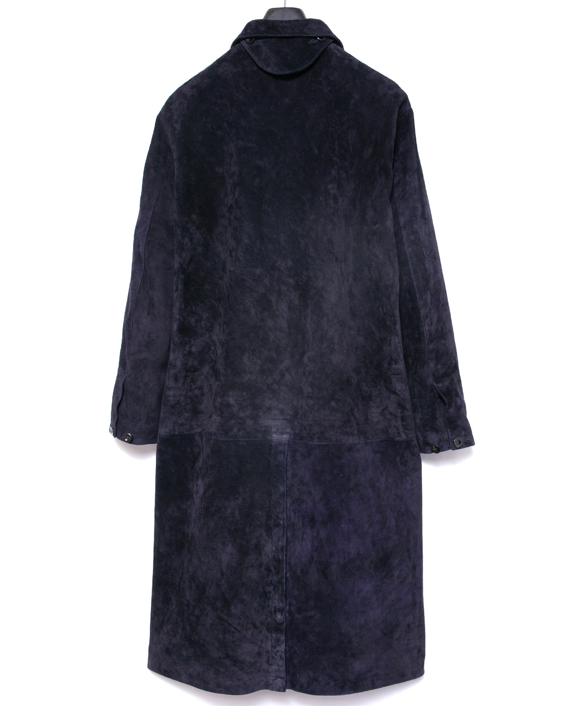 ジャパン カーフスエード ROY バイカーロングコート - DARK PURPLE