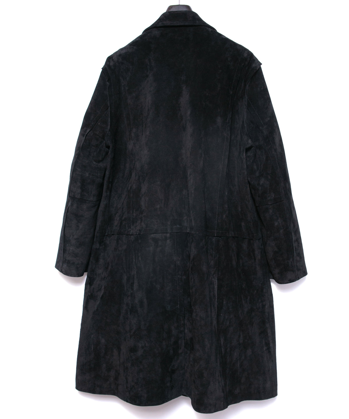 ジャパン カーフスエード RUTH チェスター ロングコート - BLACK