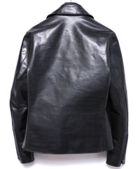 フルベジタブルタンニン鞣し ダブルショルダー TRIGGER ダブルライダースジャケット - BLACK