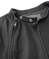 Japanese Full Tanned Oil Steer Hide Vest - Black