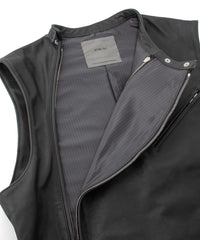 Japanese Full Tanned Oil Steer Hide Vest - Black