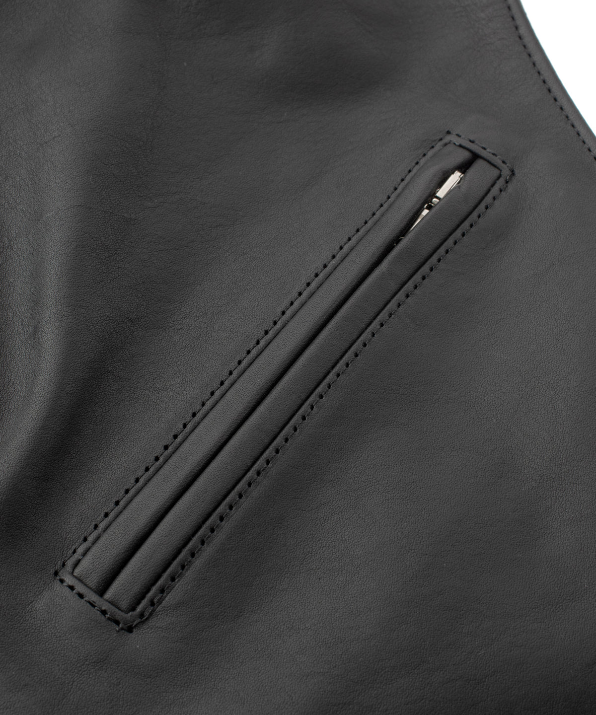 Japanese Full Tanned Oil Steer Hide Vest - Black