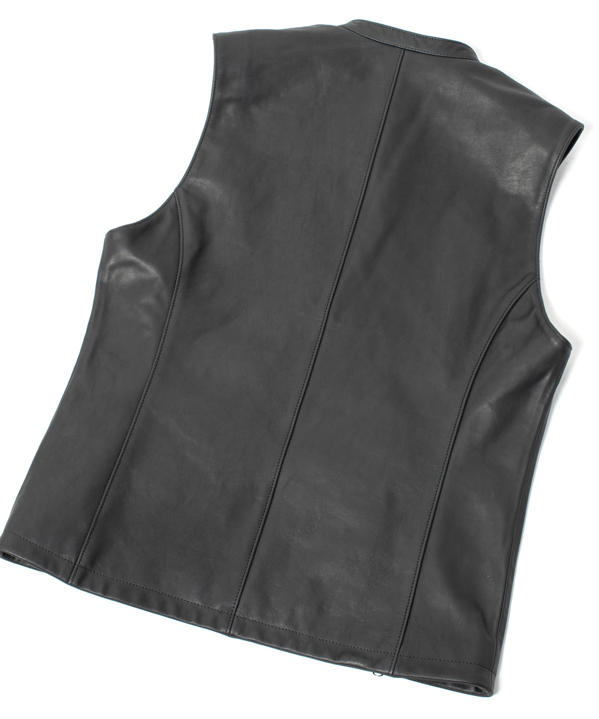 Japanese Full Tanned Oil Steer Hide Vest - Black