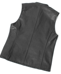Japanese Full Tanned Oil Steer Hide Vest - Black