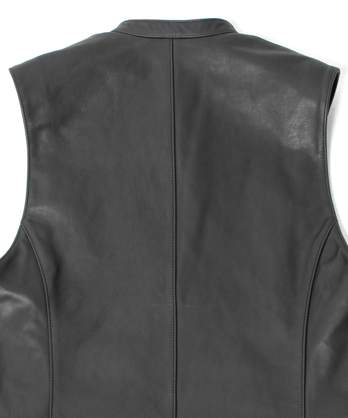 Japanese Full Tanned Oil Steer Hide Vest - Black