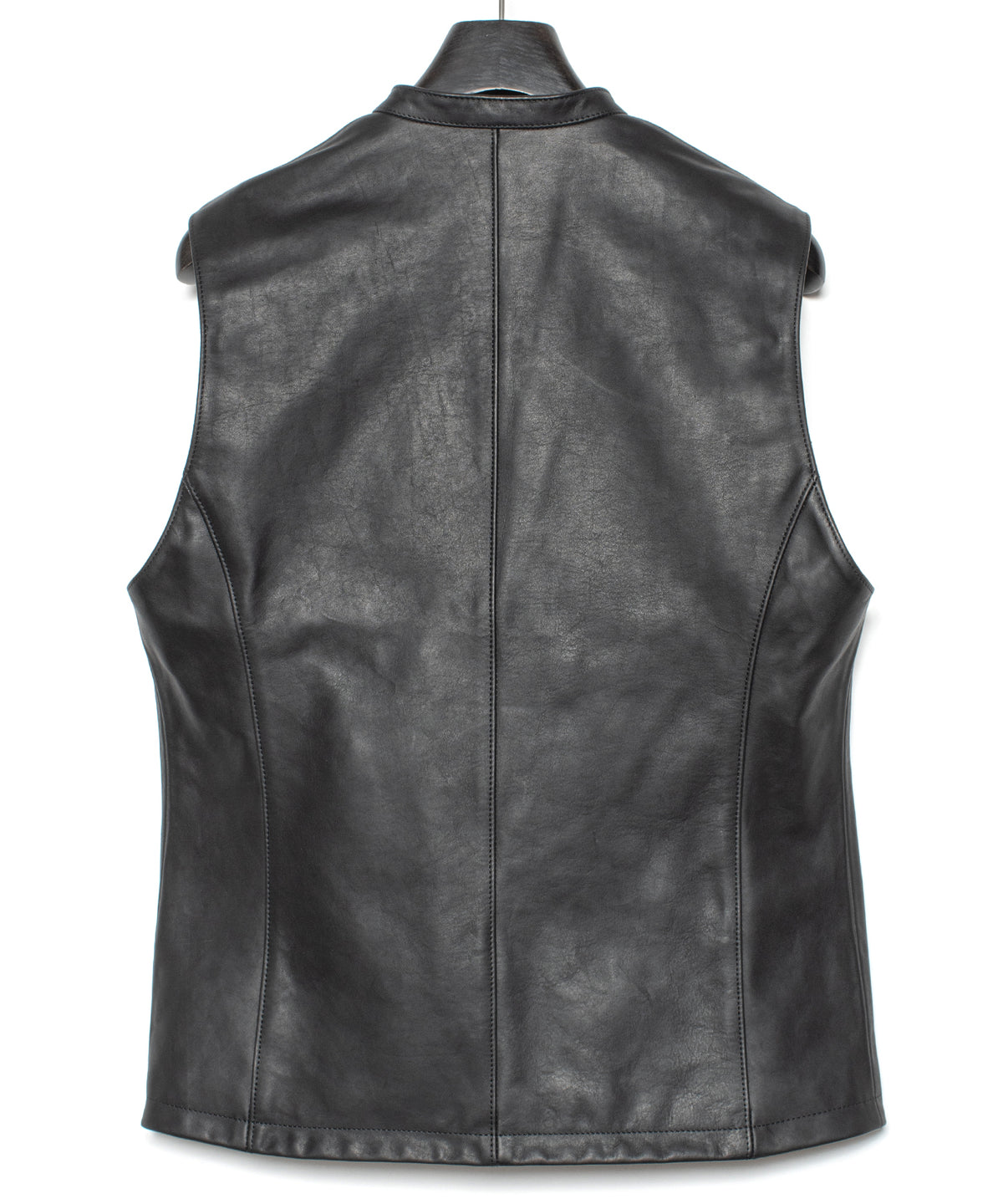 Japanese Full Tanned Oil Steer Hide Vest - Black