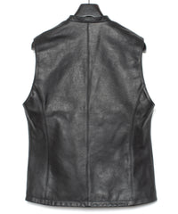 Japanese Full Tanned Oil Steer Hide Vest - Black