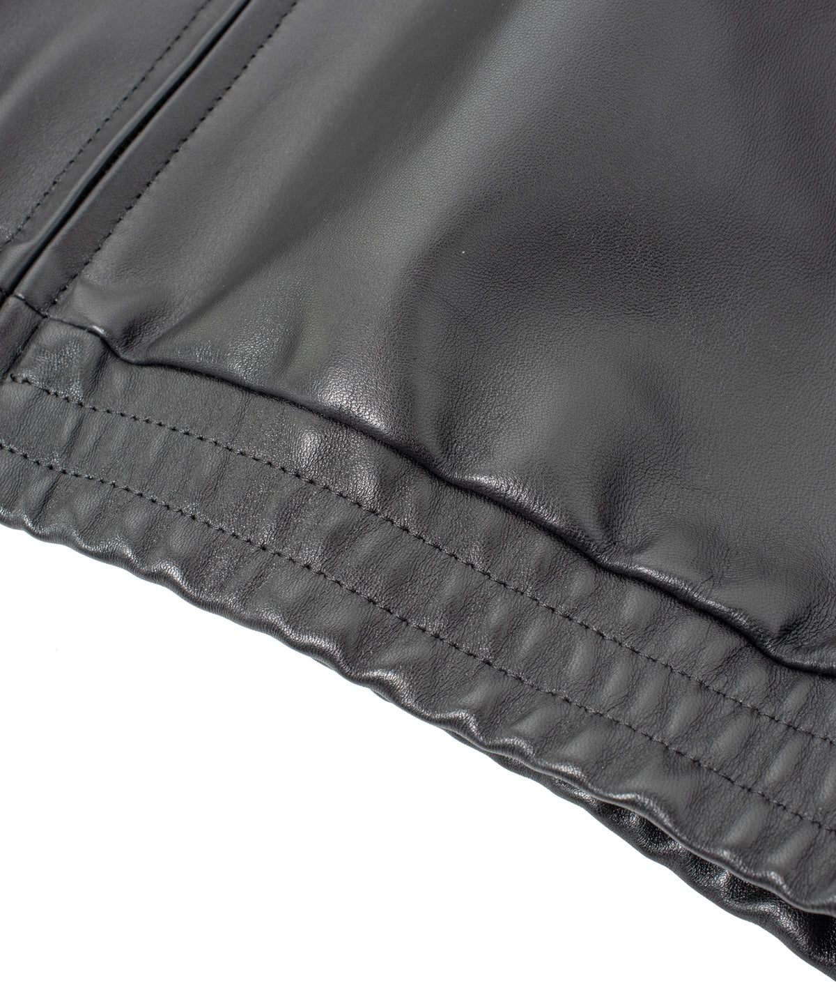 Spanish Entrefino Lamb Skin Track Jacket - Black