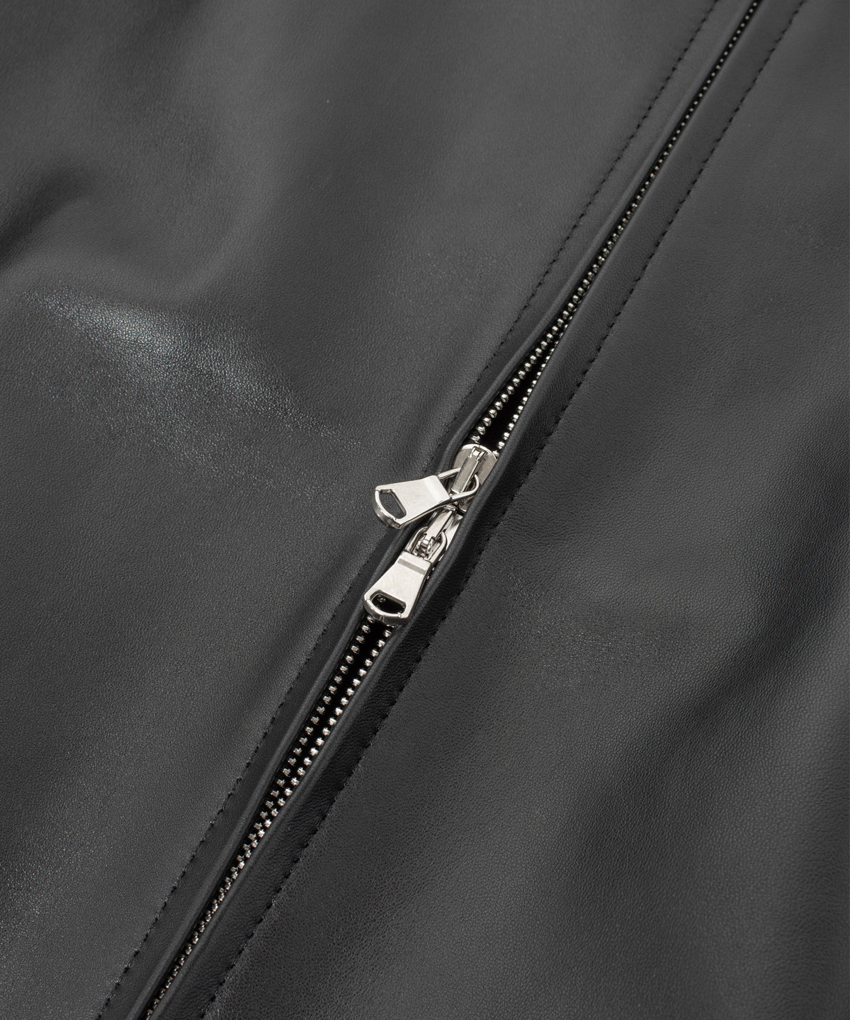 Spanish Entrefino Lamb Skin Track Jacket - Black