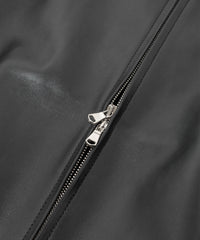 Spanish Entrefino Lamb Skin Track Jacket - Black