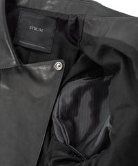 フルベジタブルタンニン鞣し イタリアン オイル ダブルショルダー KAI ダブルライダース  - BLACK