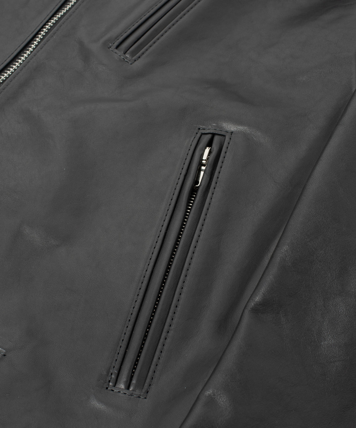 フルベジタブルタンニン鞣し イタリアン オイル ダブルショルダー KAI ダブルライダース  - BLACK