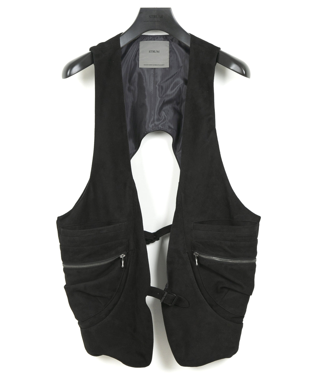Sheepskin Suede HI-STEP Tactical Vest - BLACK