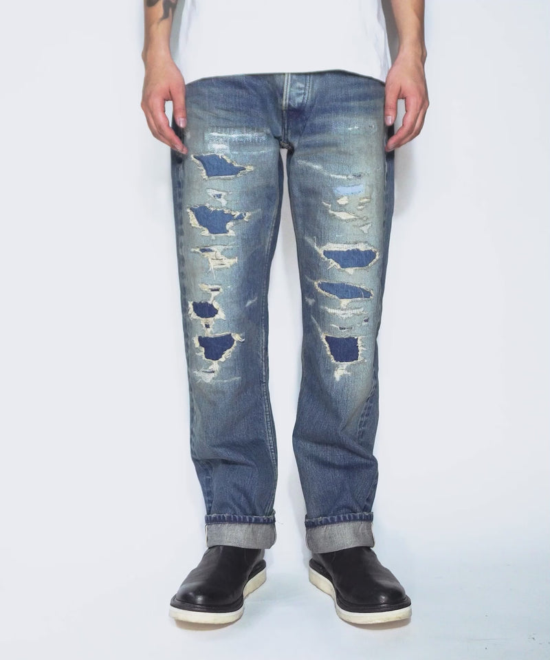 KEEP ON TRYING対象】14oz ディープブルー ヘビーセルヴィッチ デニム