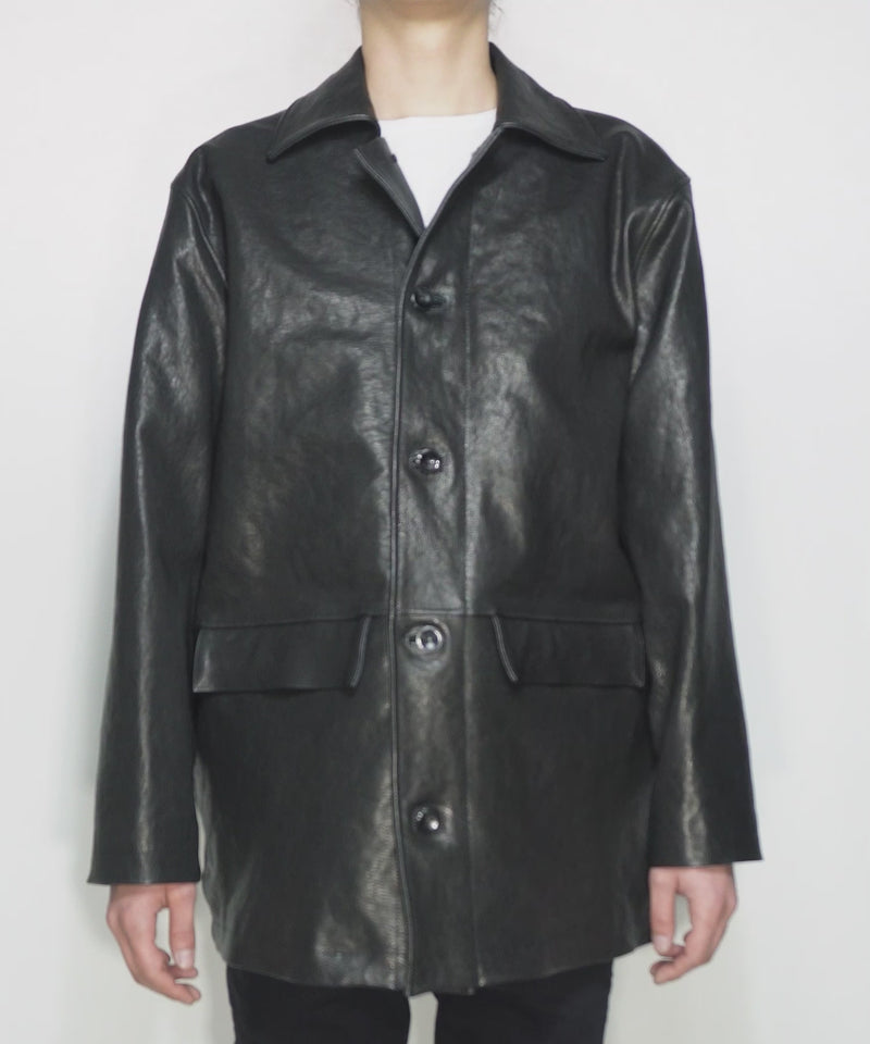 フルタンニン ピット鞣し シュリンク ホースハイド LEFTY [DARK] カー