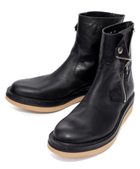 ジャパンステア イタリアンWオイル TRASH ライダース ブーツ - BLACK