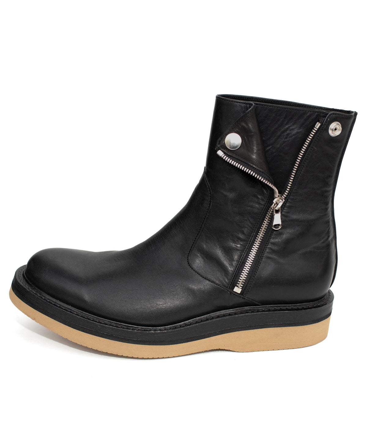 ジャパンステア イタリアンWオイル TRASH ライダース ブーツ - BLACK