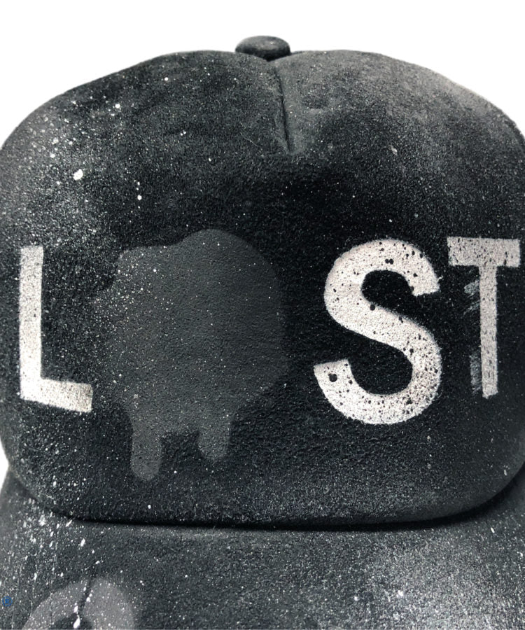 STRUM デザイナーカスタムメイド ゴートスエード レザーメッシュキャップ "LOST" Ver.1