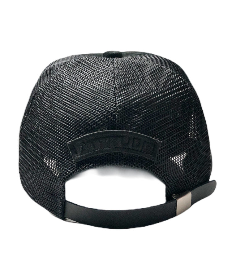 STRUM デザイナーカスタムメイド ゴートスエード レザーメッシュキャップ "LOST" Ver.2