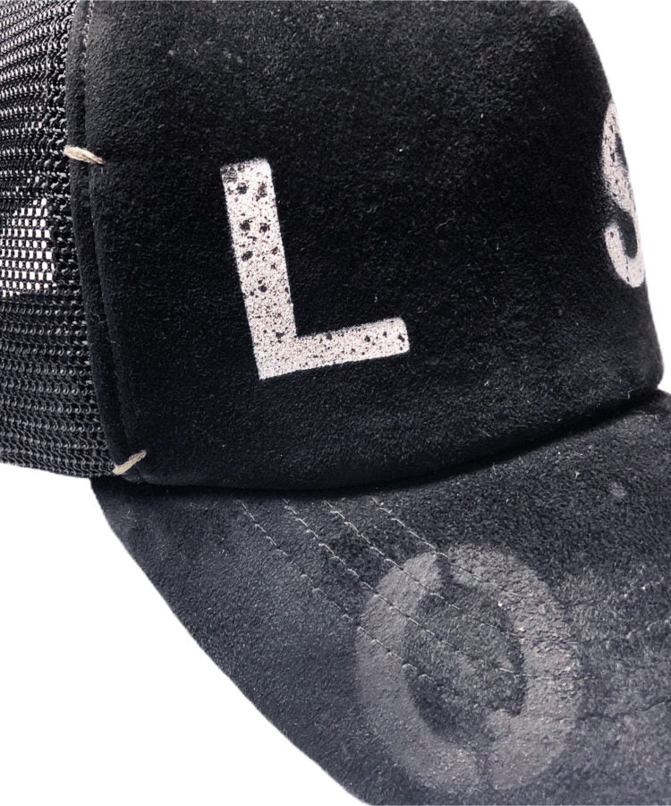 STRUM デザイナーカスタムメイド ゴートスエード レザーメッシュキャップ "LOST" Ver.2