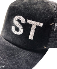 STRUM デザイナーカスタムメイド ゴートスエード レザーメッシュキャップ "LOST" Ver.2