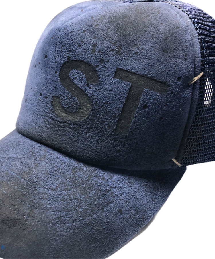 Load image into Gallery viewer, STRUM Designer&#39;s Custom Made Goat Suede Leather Mesh Cap &quot;LOST&quot; Ver.3