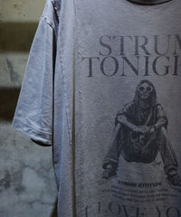 [STRUM ATTITUDE] "I LOVE YOU" Zombie T Shirts / Gray