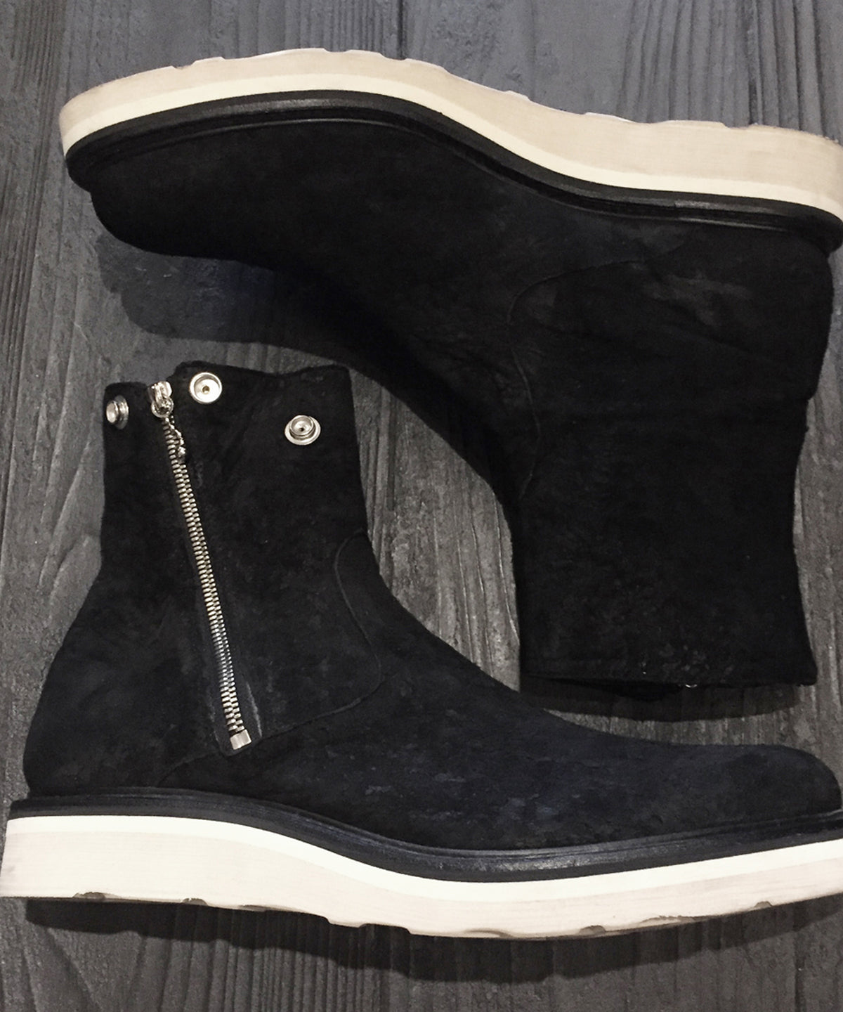 New Zealand Lamb Full Vegetable Tanned Scraping Double Riders Boots