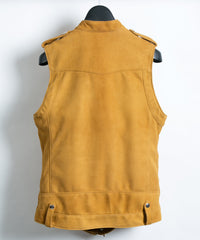 Load image into Gallery viewer, Lucinda Highland Lamb Silky Suede Vest / Camel