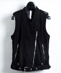 Lucinda Highland Lamb Silky Suede Vest / Black