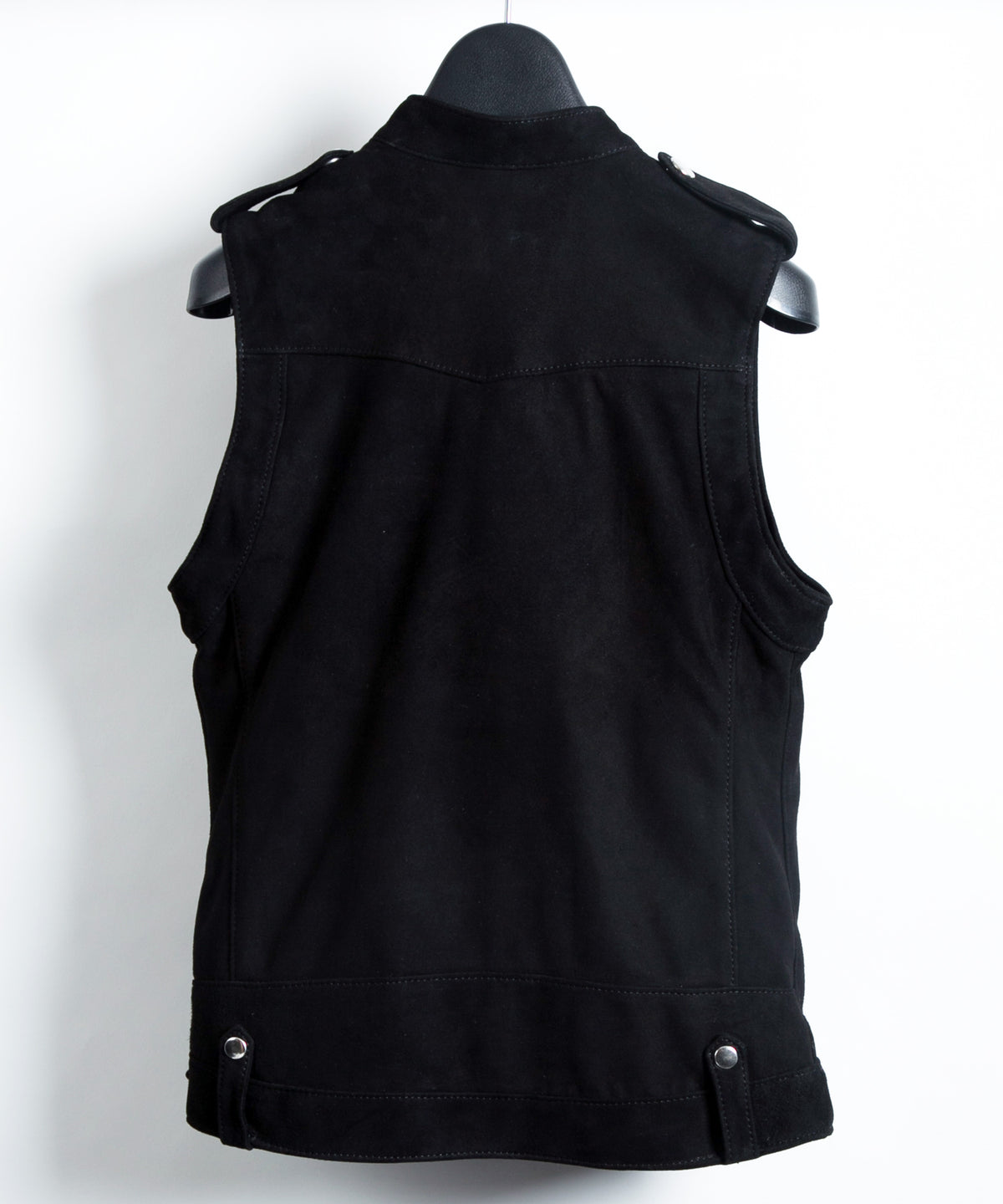 Lucinda Highland Lamb Silky Suede Vest / Black