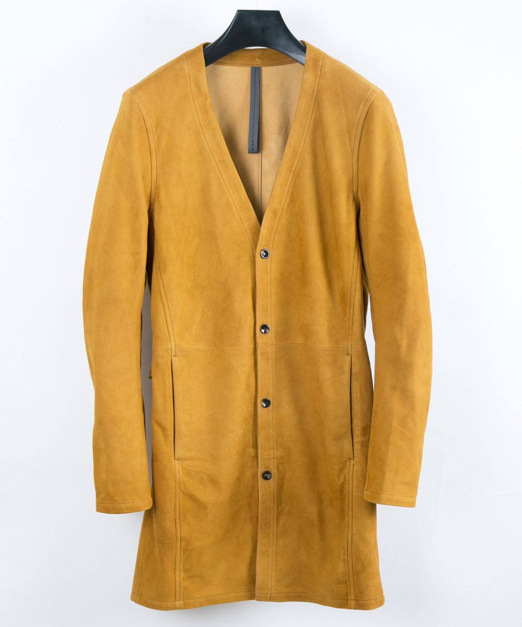 Highland Lamb Silky Suede Leather Coat / Camel