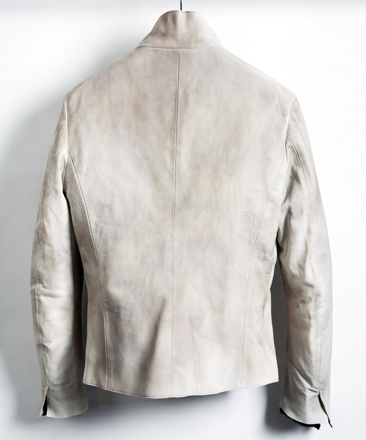 [BURN UP] Domestic White Tanned Calf Skin Stand Collar Jacket