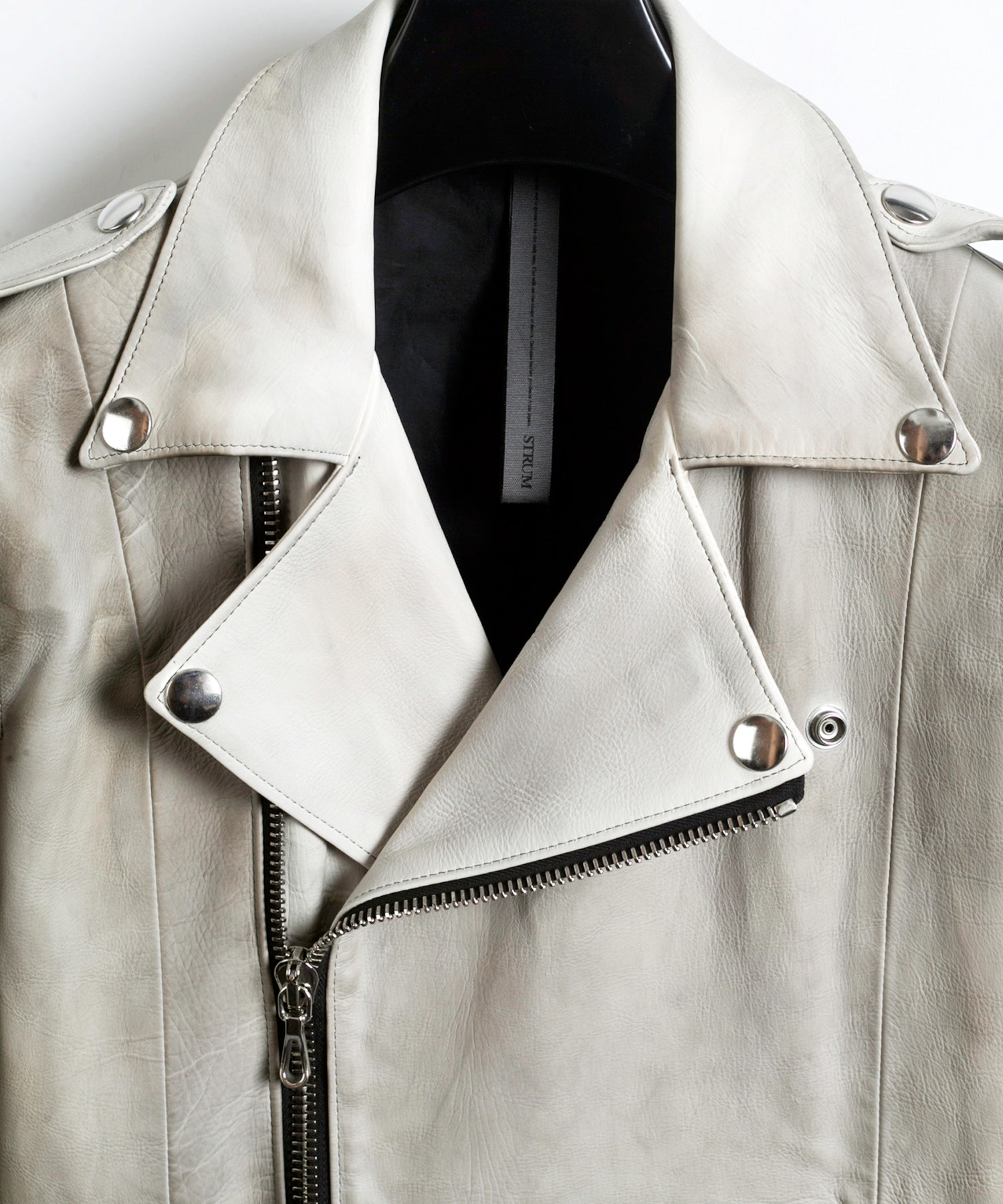 Load image into Gallery viewer, [BURN UP] Domestic White Tanned Calf Skin Double Riders Jacket