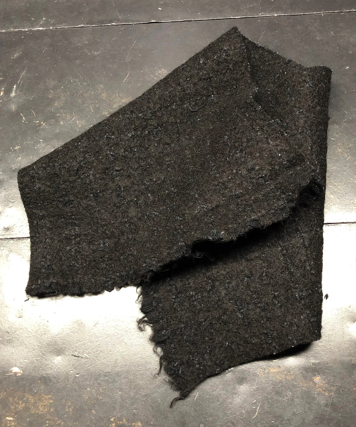 シルク混ウール コットン縮絨ツイード スヌード