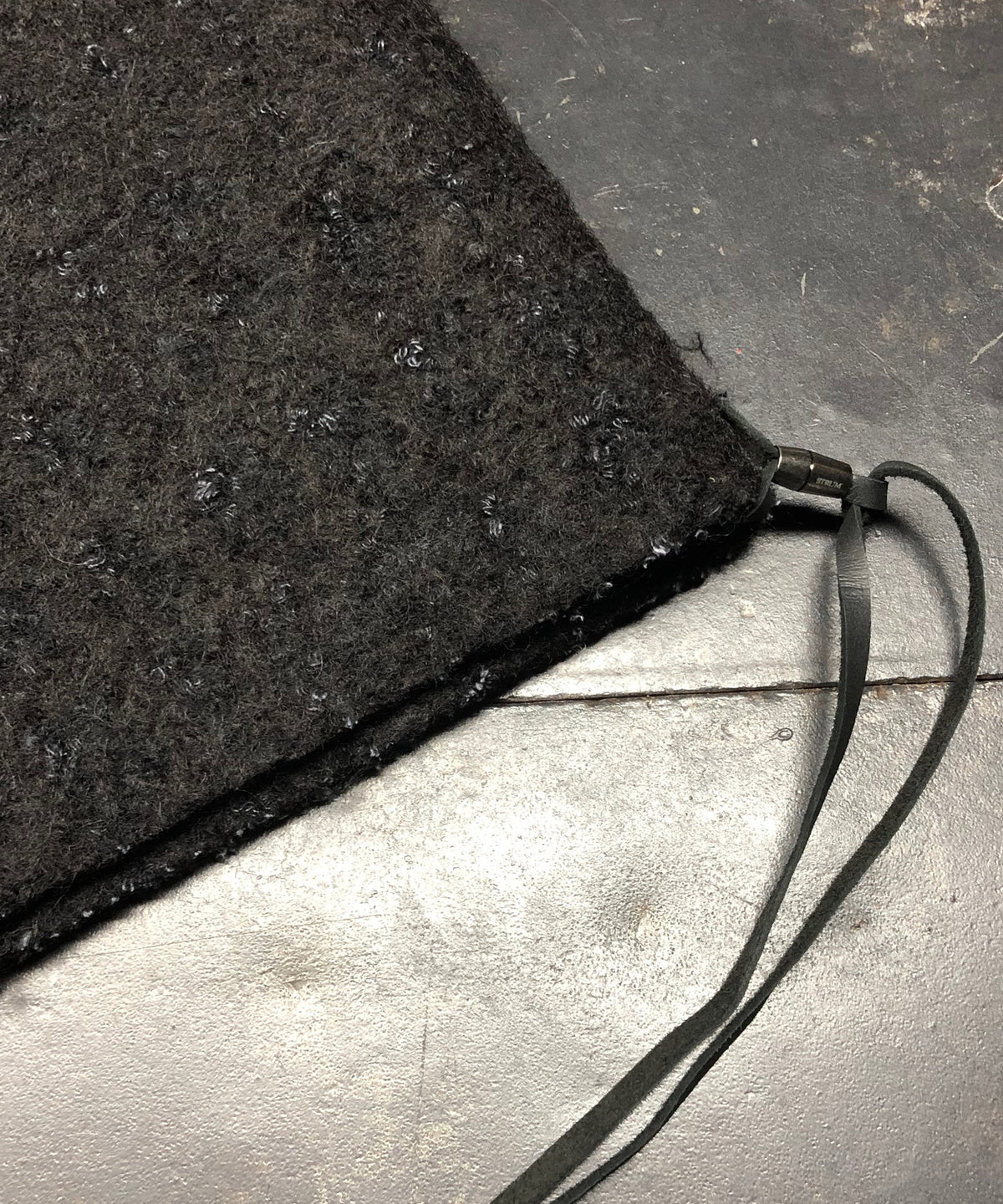 シルク混ウール コットン縮絨ツイード スヌード