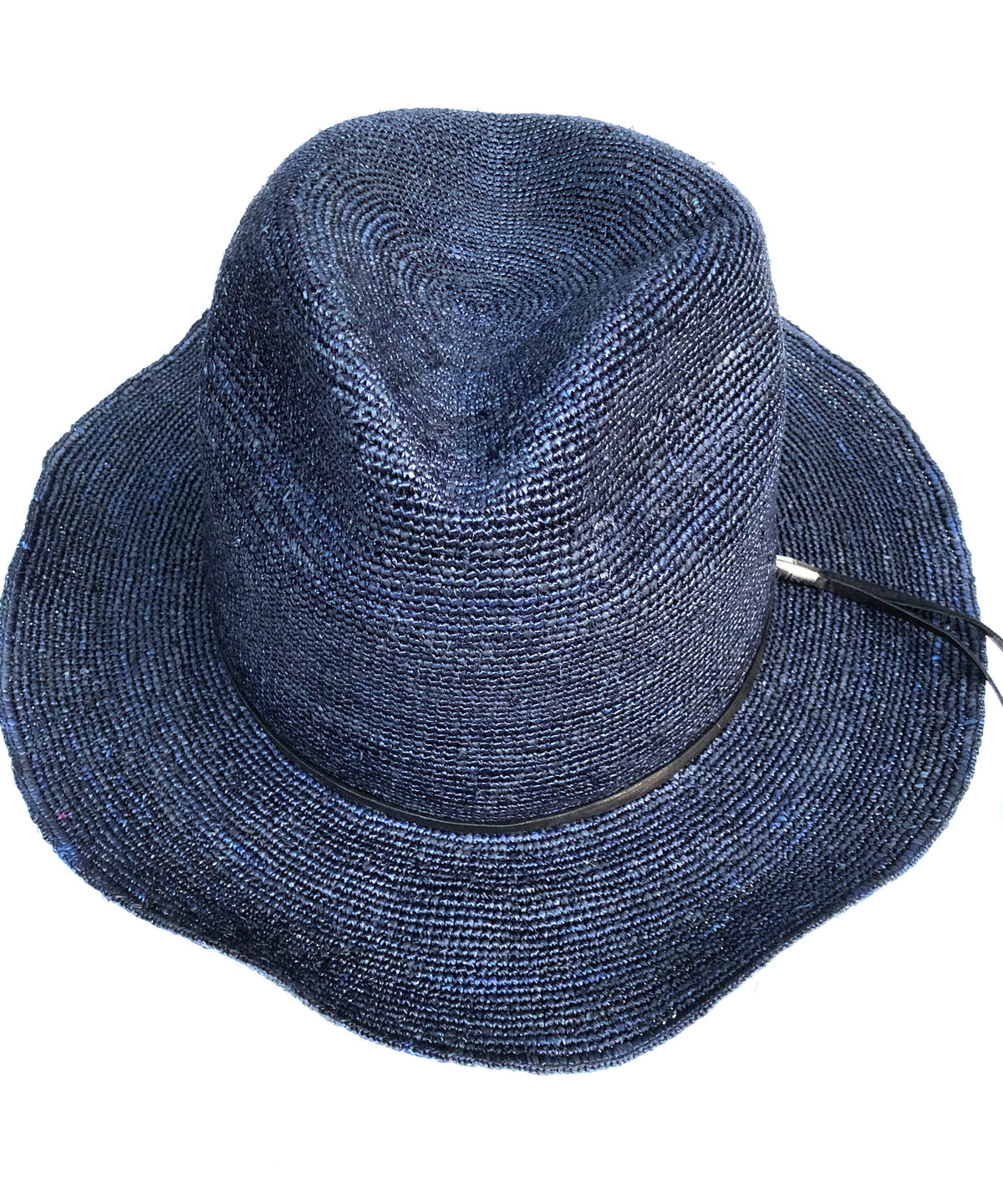 Raffia Knit Hat / Navy