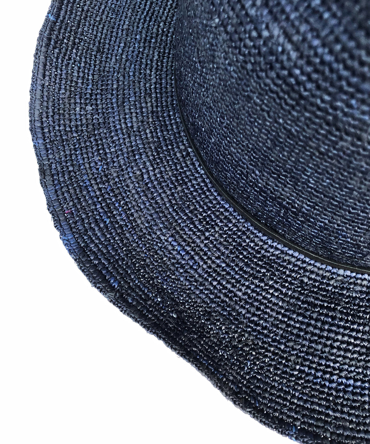 Raffia Knit Hat / Navy