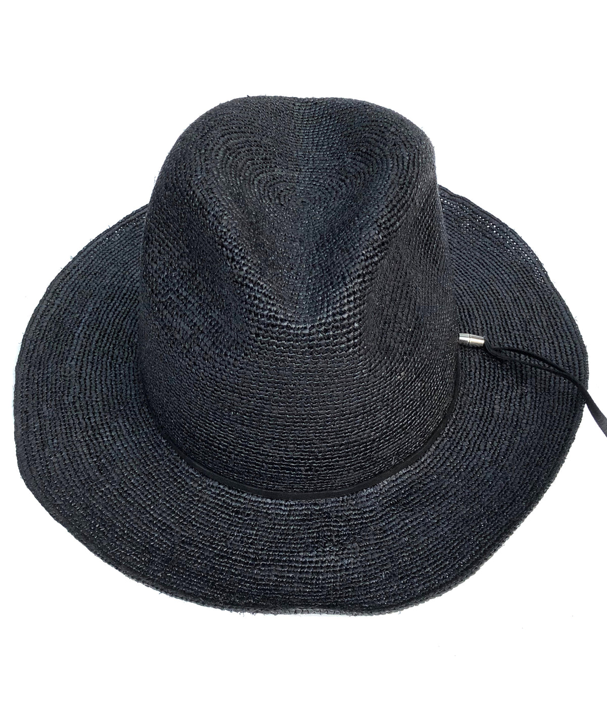 Raffia Knit Hat / Black