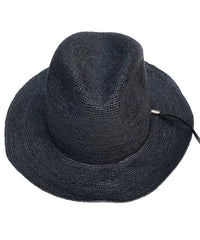 Raffia Knit Hat / Black