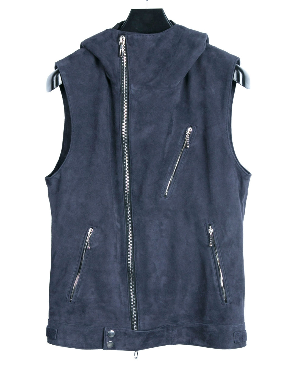 ハイランドラム シルキースエード フーディーベスト