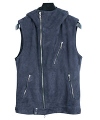 ハイランドラム シルキースエード フーディーベスト